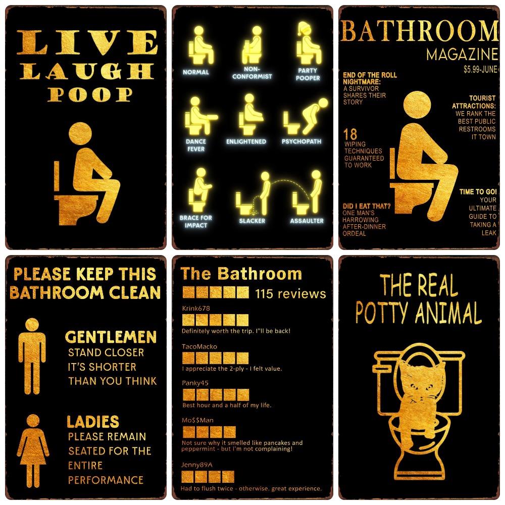 Смешная персонализированная туалетная комната, металлические жестяные таблички, винтажная табличка для туалета, настенное искусство в туалете, декор ванной комнаты, таблички для туалета, WY156