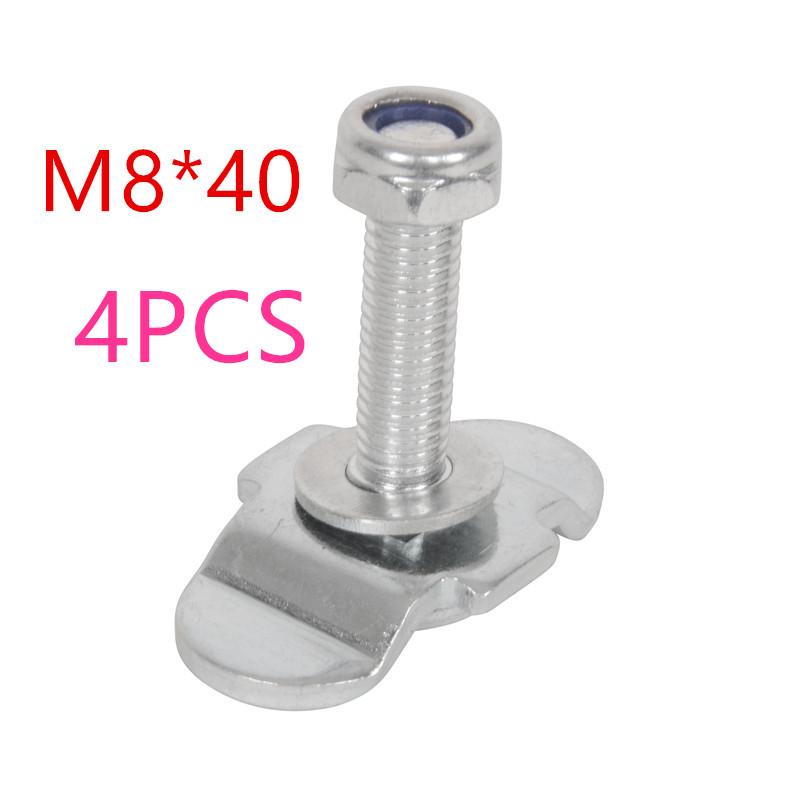 M8*30/M8*40/M8*60 L Track Threaded Stud Fittings L-Track Threaded Double Stud Lug Fitting Tie Down Used with L Track Rails 4Pack