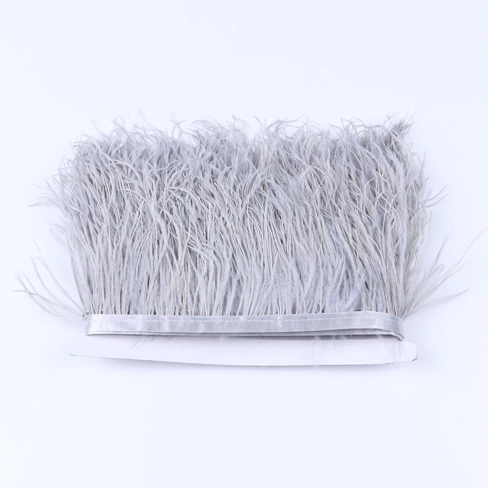 Перо1 метр Натуральные страусиные перья Отделка Лента 6-15 см для Юбки DIY Одежды Черный Белый Страусиные перья Свадебное Украшение