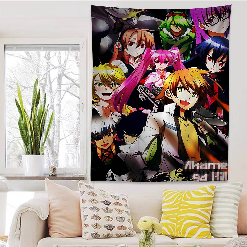 Японское Аниме Akame Ga KILL Аниме Гобелен Хиппи Цветочные Настенные Ковры Декор Комнаты в Общежитии Дешевый Хиппи Настенный Подвес