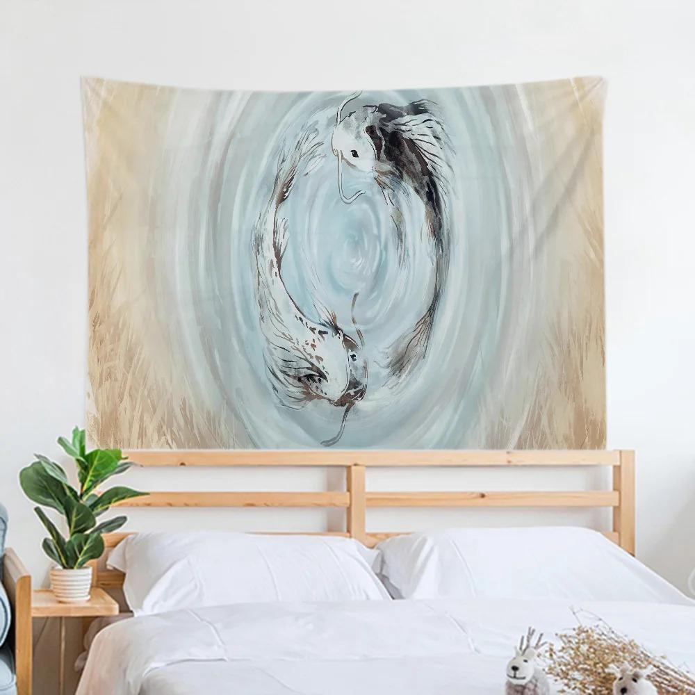 Chinese Style Landscape Simple Tapestry Office Living Room Decoration Home Wall Tapestry