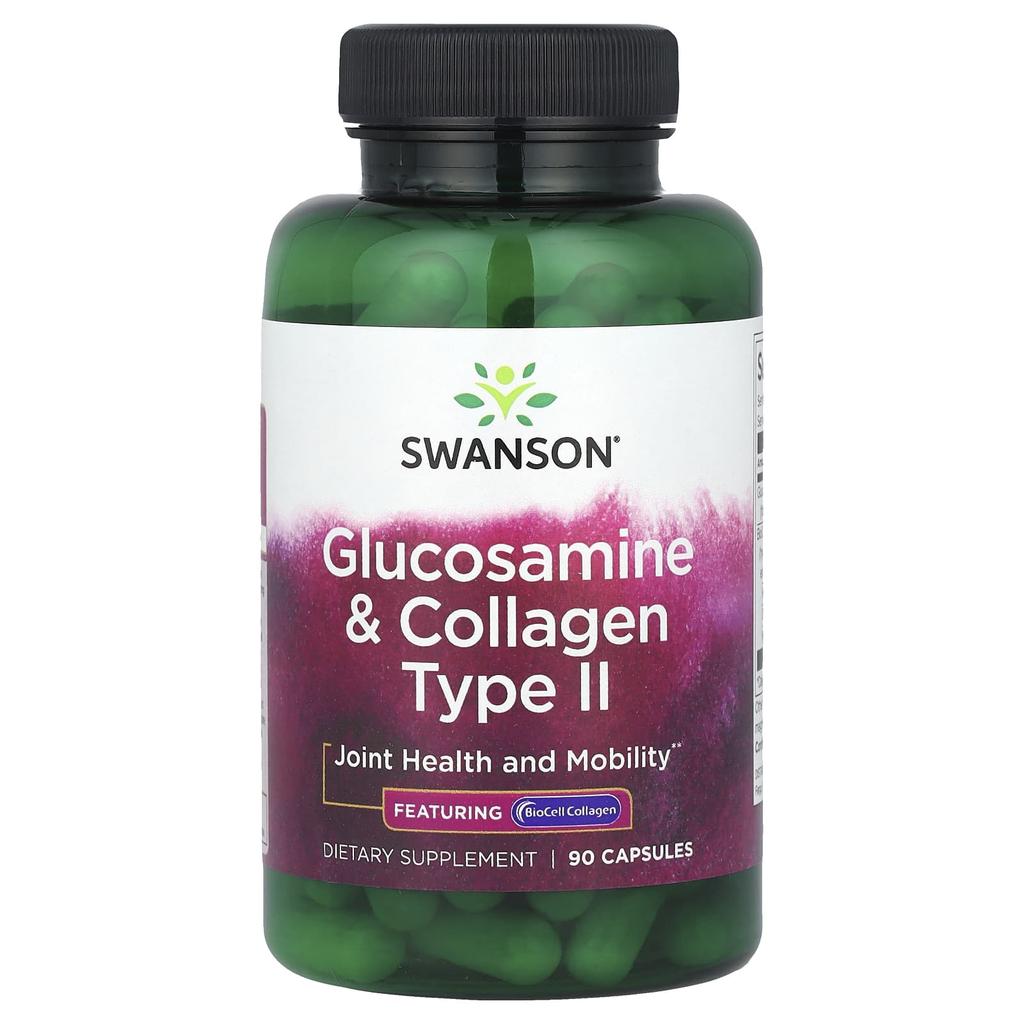 Swanson Glucosamine & Collagen Type 2, 90 Capsules
