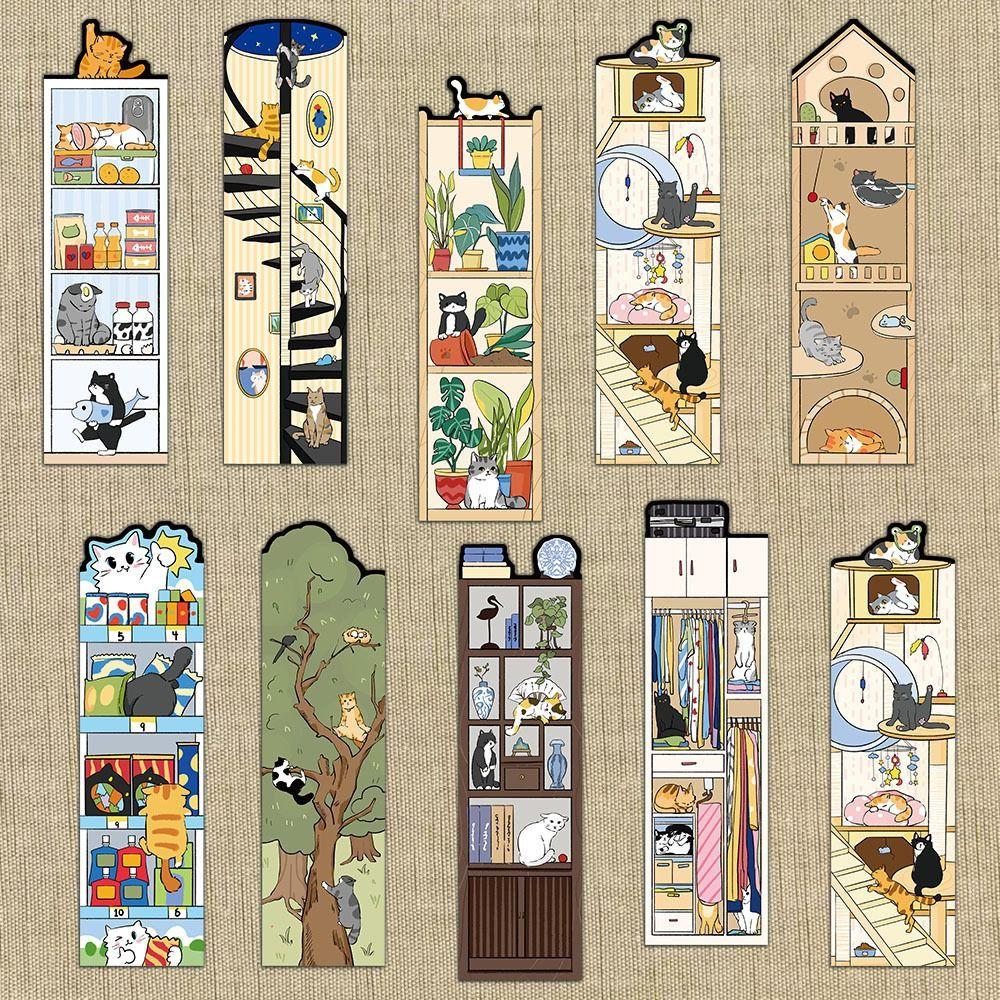 Cartoon Paper Bookmark 30Pcs Page Marking Cards Creative Reading Page Book Marking Gifts