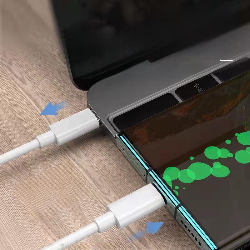 Двойной кабель быстрой зарядки Type-C мощностью 100 Вт с чипом для телефонов Huawei, Xiaomi, Vivo и Honor