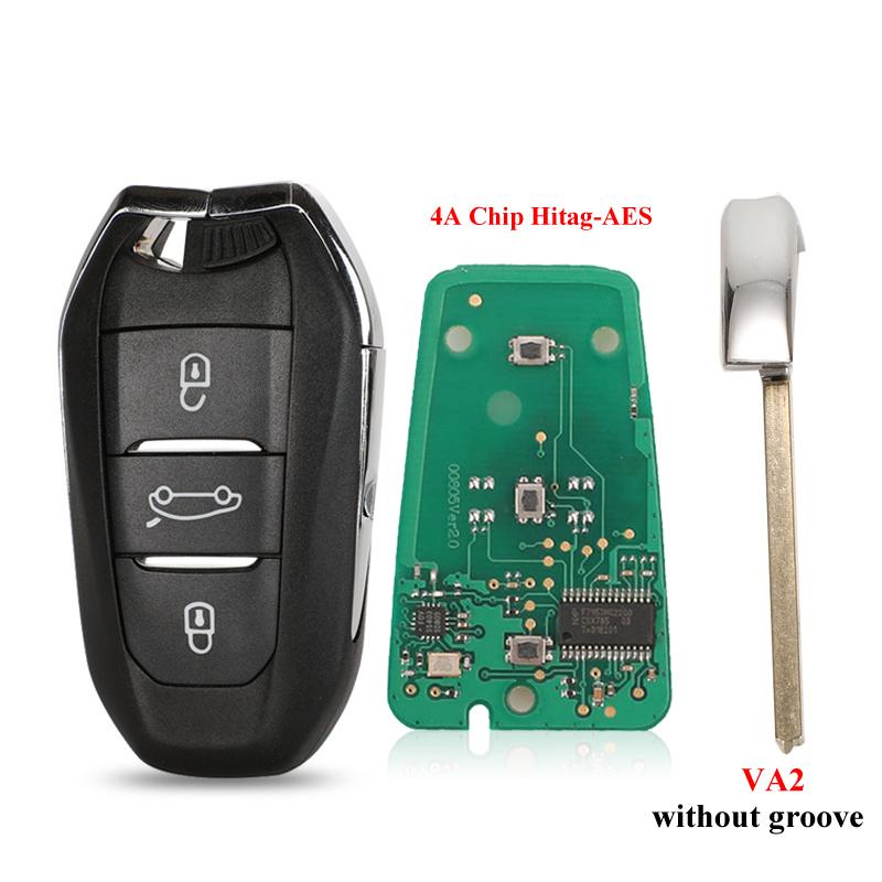 Jinyuqin Smart Keyless Go Remote Key 433 МГц для Peugeot 308 408 508 5008 Citroen C4 C4L DS4 DS5 4A ID46 Chip 434 МГц Keyless