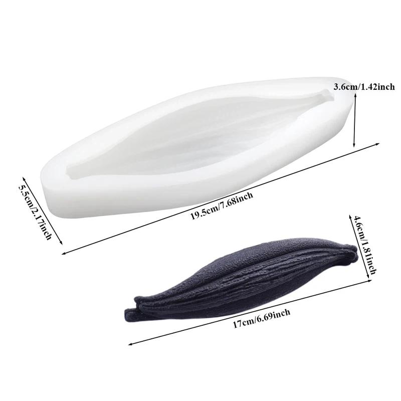 Silicone DIY Dessert Mold 10-Cell Vanilla Pod Design Food Grade Reusable for Chocolate Mousse Cake Pastry Home Baking