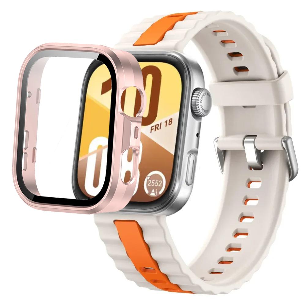 Силиконовый ремешок + ПК-кейс для Huawei Watch Fit 4/Fit 4 Pro, детали умного браслета для Huawei Watch Fit 3, защитный чехол для часов