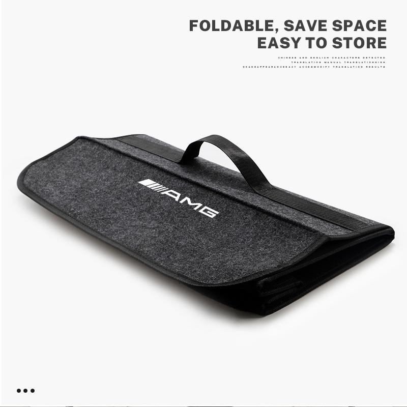 Felt Cloth Car Trunk Storage Box Travel Tidying Bag Tools Case For Mercedes Benz AMG GLC W203 W206 W220 W205 W211 W212 W201 W210