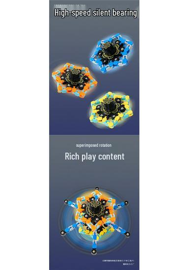 Transformable Robot Fidget Spinner: Black Tech Mechanical Toy for Children's Stress Relief
