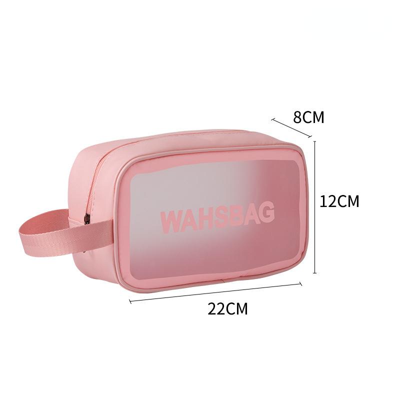 Waterproof Cosmetic Bag Portable Large Capacity Transparent Wash Bag Travel PVC Scrub Cosmetics Storage Bag PU Swimming Bag