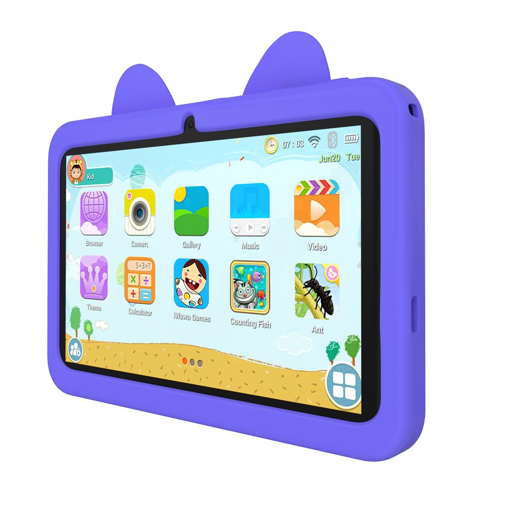Планшет для детей 7 дюймов Android 13 Wi-Fi Bluetooth 4 ГБ+64 ГБ Двойная камера Образовательное программное обеспечение 5G WiFi Планшетный ПК