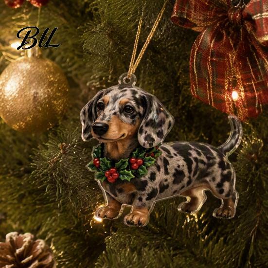 Festive Home Decor 2026 Dachshund Advent Calendar, 24 Days Dog Collectible Surprises with Christmas Party Favors Puppy Acrylic Figures for Lovers