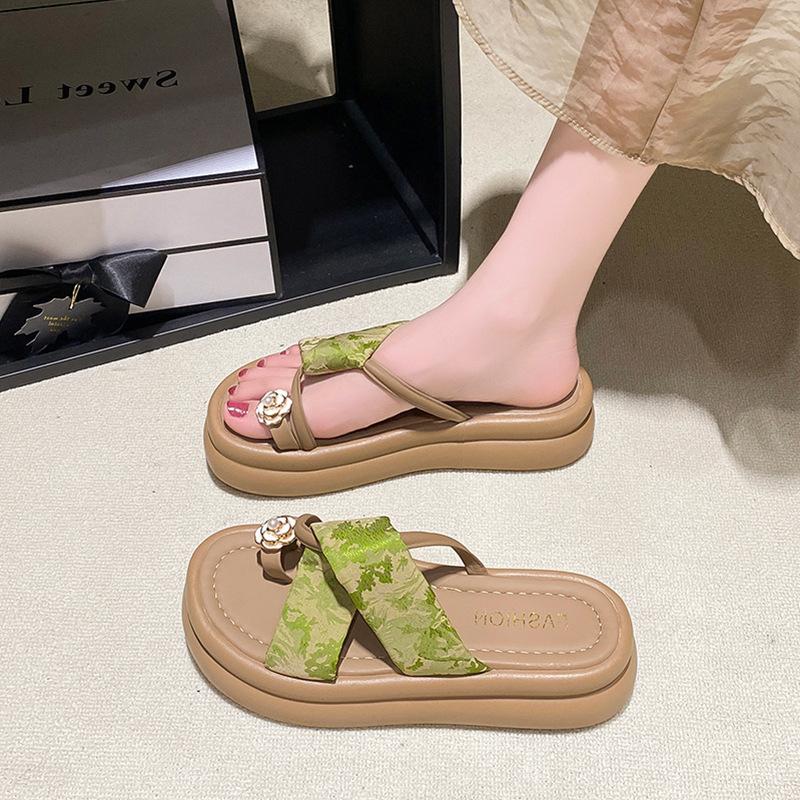 Набор шлепанцев с пальцами женская верхняя одежда лето 2025 новая мода французский кэжуал толстая подошва средний каблук пляжные римские супер огненные сандалии