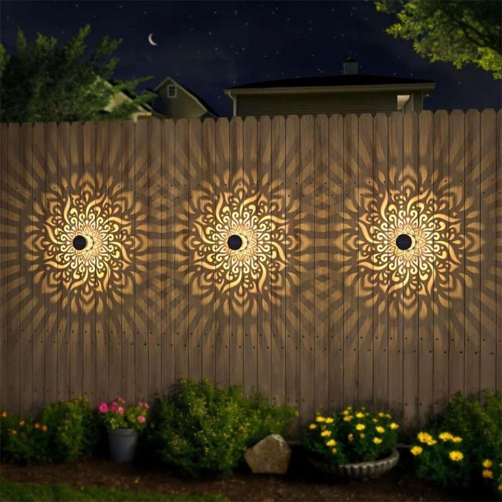 Flower Design Solar Wall Light Iron Light Outdoor Garden Light Solar Wall Lamp  Villa Gate