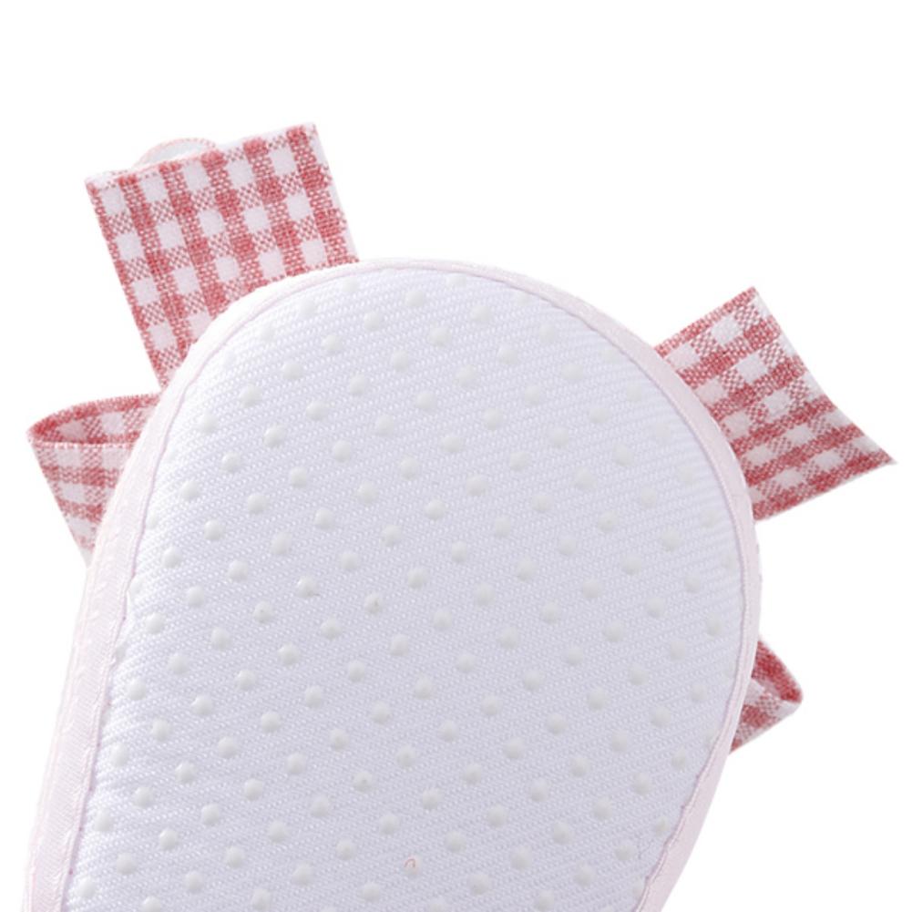 Детские первые ходунки для маленьких девочек, милые клетчатые кроссовки в горошек с бантом на мягкой подошве для новорожденных и малышей
