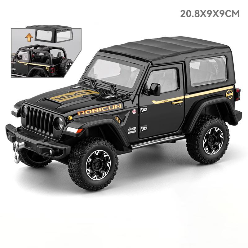 1:22 Jeep Wrangler Off Road SUV Alloy Metal Diecast Model Car Simulation Children Collectibles Ornaments Holiday Present Kid Toy ALM1