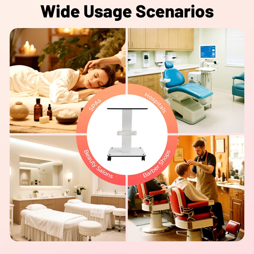 Профессиональная салонная тележка Мобильная станция красоты с запирающимися колесами для хранения косметологического аппарата Салон Парикмахерская