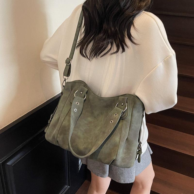 Large Capacity Tote Bag, New Women's Bag, Commuter Versatile Messenger Bag, Matte Solid Color Shoulder Bag, Underarm Bag.