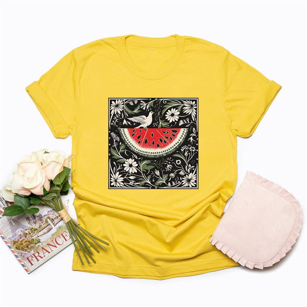Футболка с флагом арбуза, футболка «Это не арбуз», футболка унисекс с короткими рукавами и рисунком, футболка «Мир и любовь», уличные топы