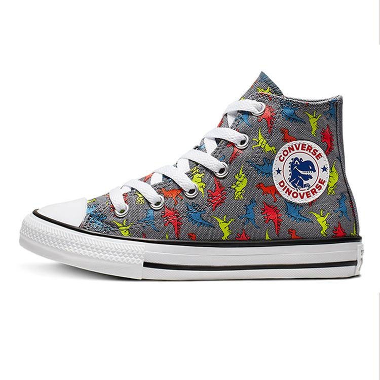 Converse Chuck Taylor All Star Comfortable High top Kids Canvas Shoes Cartoon Dinosaur Teenagers 666200C