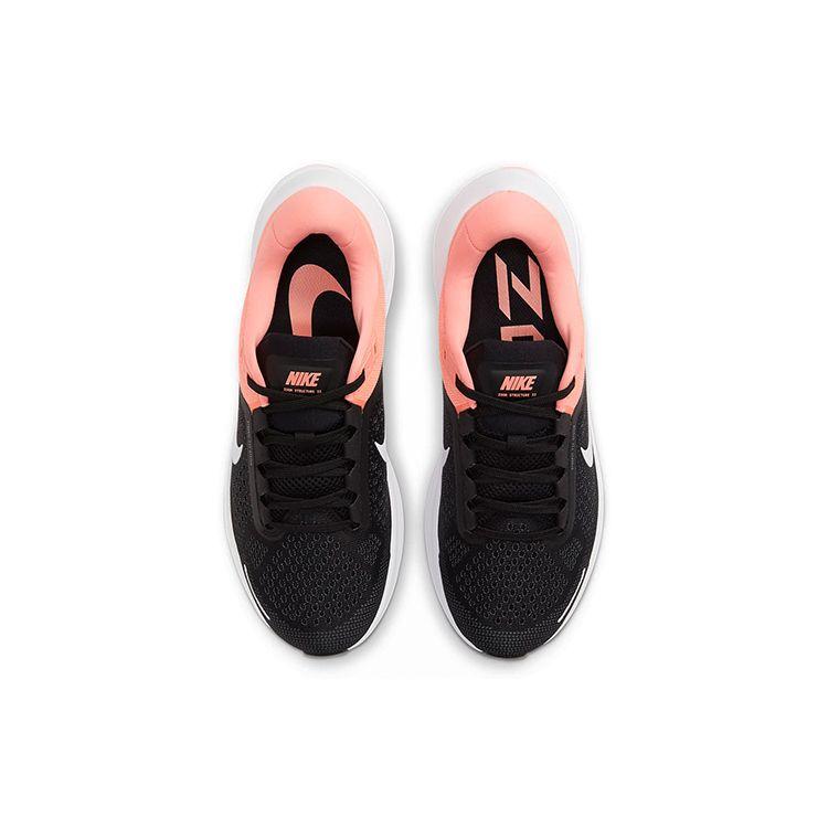 Nike Zoom Structure 23 Модные цветные блоки Ткань Амортизирующие Нескользящие Износостойкие Кроссовки для бега с низким верхом Женские кроссовки Розовый Черный CZ6721-008