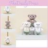 Belly Big Whimsical Teddy Bear Keychain Soft Plush Charm Adorable Bag Accessory