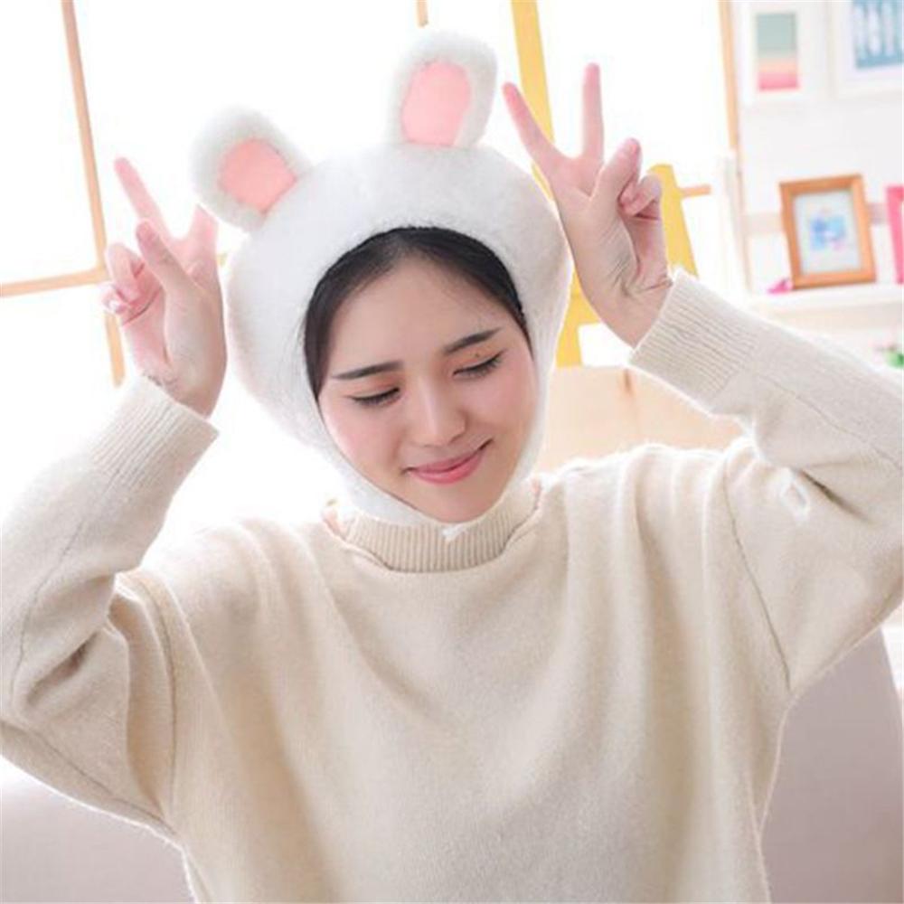 Green Headgear Winter Autumn Hats Female Beanie Caps Bunny Ears Big Frog Eyes Hat Plush Hat Rabbit