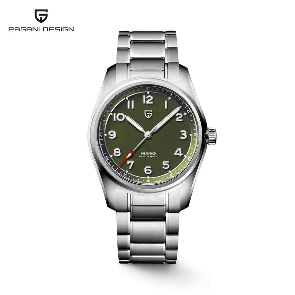 PAGANI DESIGN New Man Automatic Mechanical Wristwatch NH35 Movement Sapphire AR Coated Stainless Steel Waterproof Watch