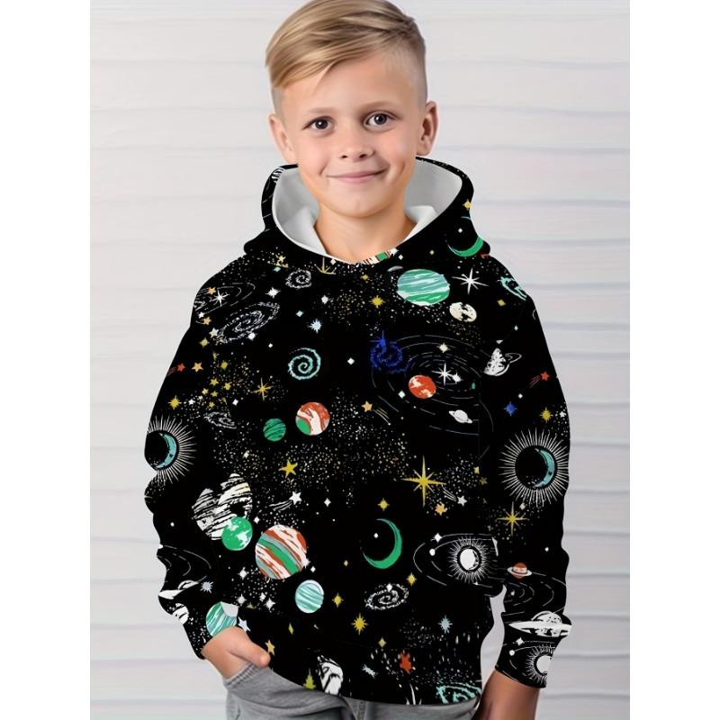 Kids Clothes Boys Hoodies Long Sleeve Fashion 3D Astronauts Print Children Spring Fall Clothes Casual Outdoor Boys Clothes Tops