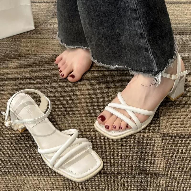 2024 Summer New Roman Sandals Fashion Everything Sexy Open Toe Chunky Heel Fairy Wind High Heels Shoes Pumps Women Shoes