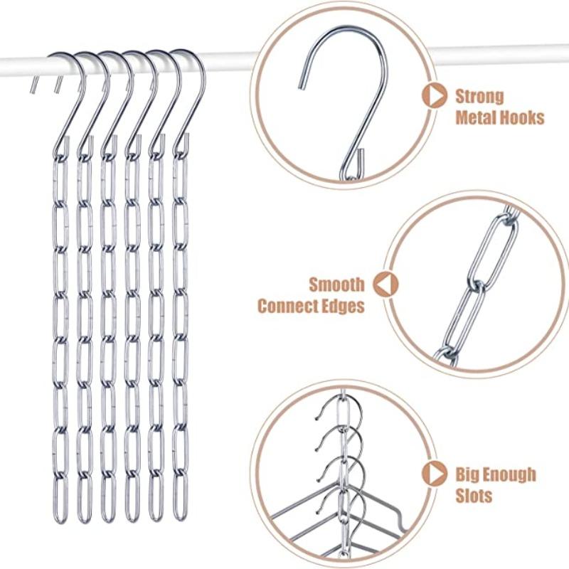Metal Clothes Market Store Display Hanging Chain Hooks Ring Hanger Household Tools