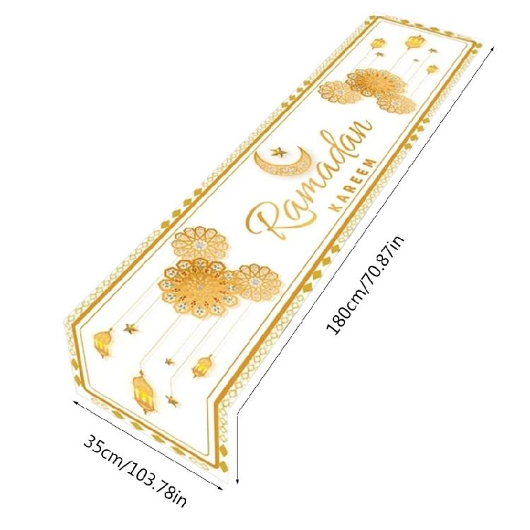 Ид Мубарак Скатерть Исламские Мусульманские Принадлежности для Вечеринки Ручная работа Дорожка на стол Стол