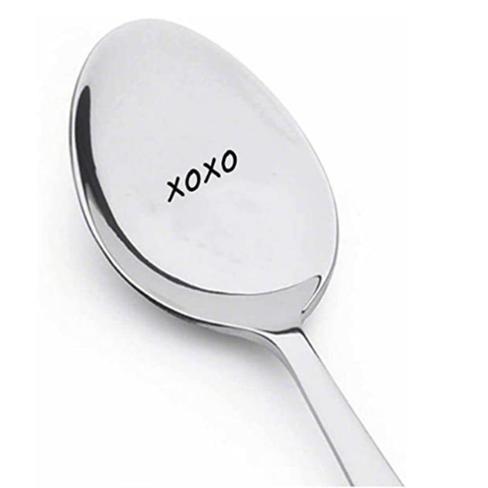 Engraved Design Key of Love Spoon Personalized Text Love Letter Spoon Romantic Gift