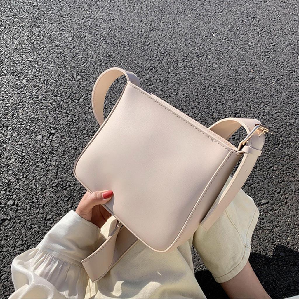 Женская однотонная универсальная многослойная сумка из искусственной кожи на молнии через плечо, сумка через подмышку, сумка-мессенджер