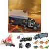 Exciting Dinosaur Truck Carry Case Transporter Dino Figures Playset For Kids Xmas Gift