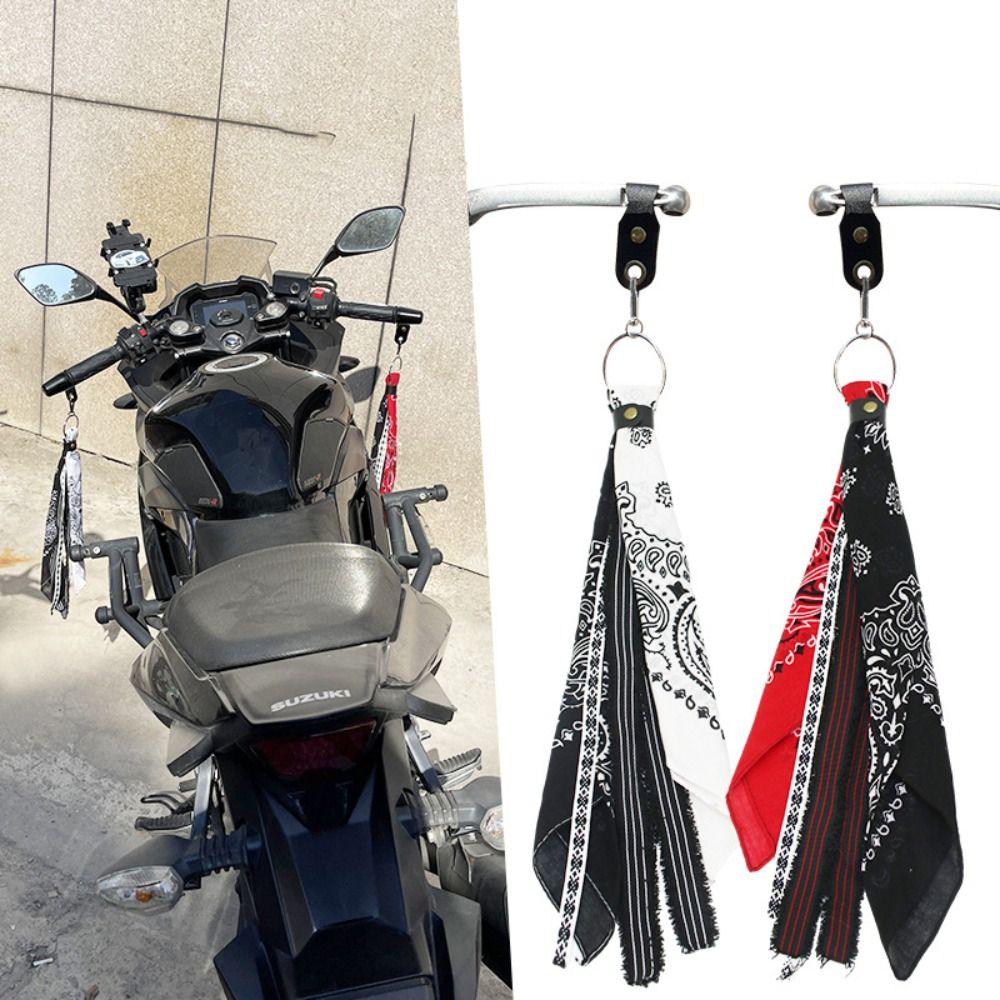Hip Hop Motorcycle Handlebar Square Towel Personality Rock Punk Ribbon Biker Headscarf
