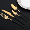 16Pcs Cutlery Set Stainless Steel Golden Dinnerware Western Silverware Set Mirror Flatware Western Dinning Kitchen Tableware