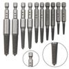 10pc Hexagonal Shank Broken Head Screw Extractor Screw Broken Head Screwdriver for Taking Out Electric Drill Tool Set