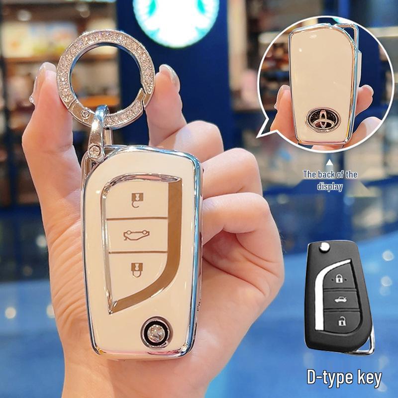 Чехол для ключа Toyota для Camry, Corolla, RAV4, Land Cruiser, Avalon и Viloran (Женская версия).