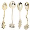4Pcs Vintage Matte Plating Creative  Scoop Solid Alloy Icecream Spoon Food Utensil  Afternoon Tea