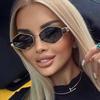 Metal Small Frame Polygonal Women's Sunglasses Fashion Punk Rhombus Sun Glasses For Women Trendy Vintage Diamond Eyewear