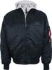 Зимняя куртка Alpha Industries MA-1 D-Tec Hood Bomber Jacket (183110) синий (183110-07)