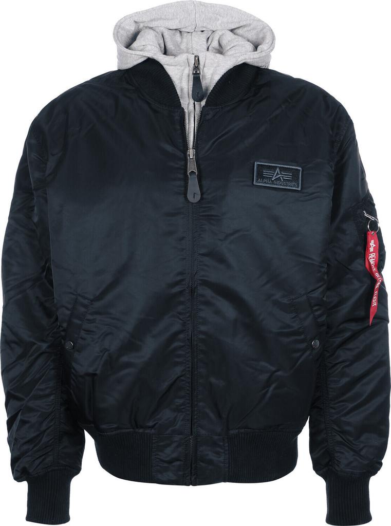 Зимняя куртка Alpha Industries MA-1 D-Tec Hood Bomber Jacket (183110) синий (183110-07)