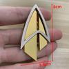 Admiral JL Picard Badges Metal The Next Generation Communicator Gold Pins Brooches ST Accessories Halloween Party Prop