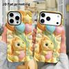Phone case: 2D flat design suitable for iPhone 18 17 16 15 14 13 Pro protective case, cream-colored little dinosaur, perfect holiday gift for Christma