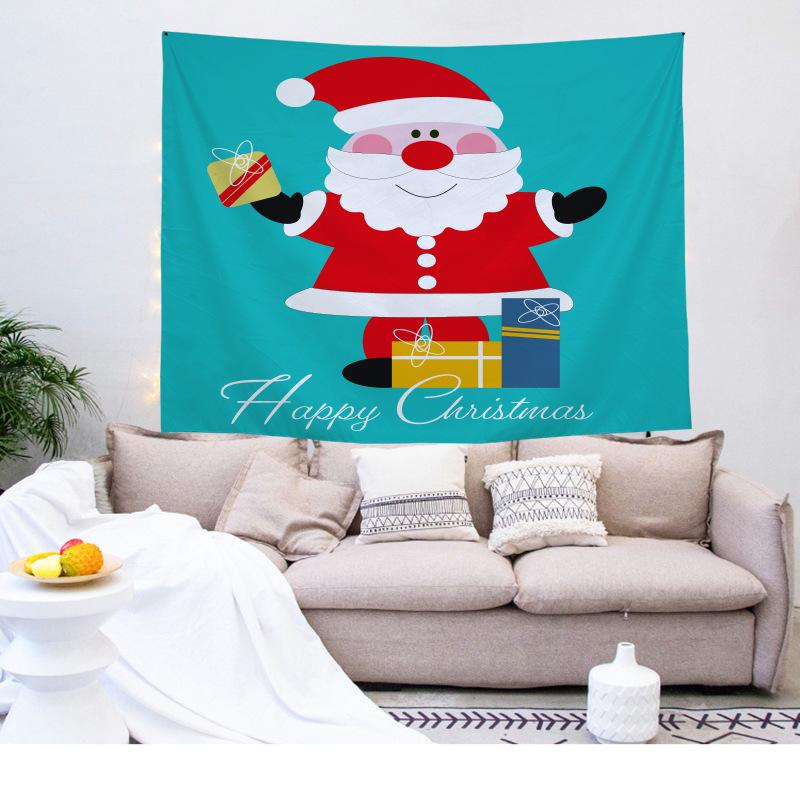 Hippie Christmas Home Decor Tapestry Santa Art Tapestry Bedroom Living Room Wall Decor Backdrop Cloth
