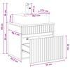 Bathroom Furniture Set Smoked Oak Engineered Wood