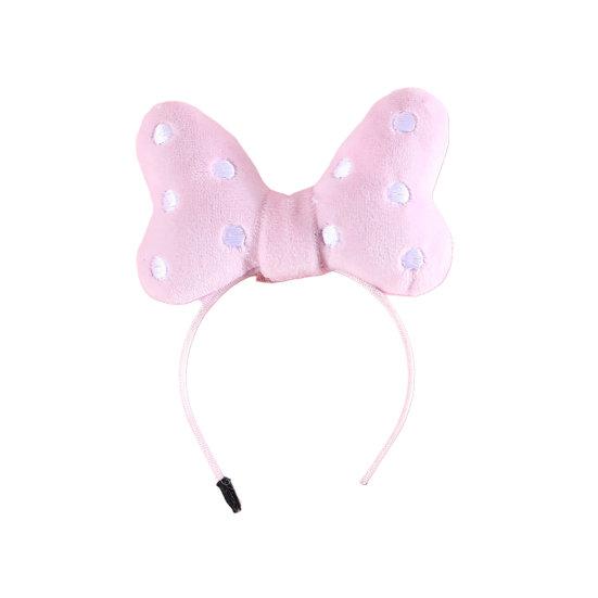 Повязка на голову для питомца, контрастного цвета, с большим бантом, в горошек, эластичная, противоскользящая, для нарядного вида