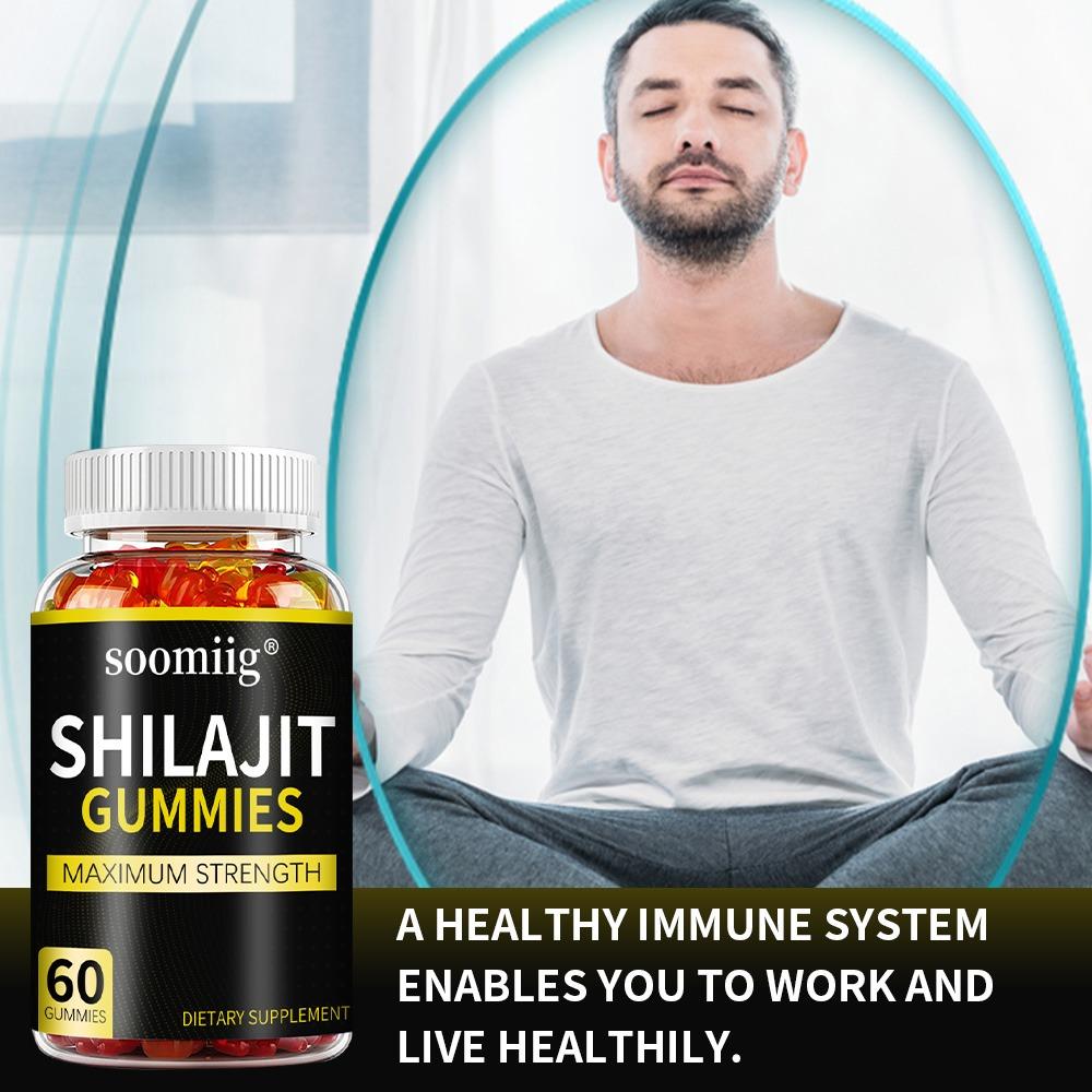 Soomiig Shilajit Gummies — 20:1 Extract with 5% Fulvic Acid, Maximum Strength, 60 Count