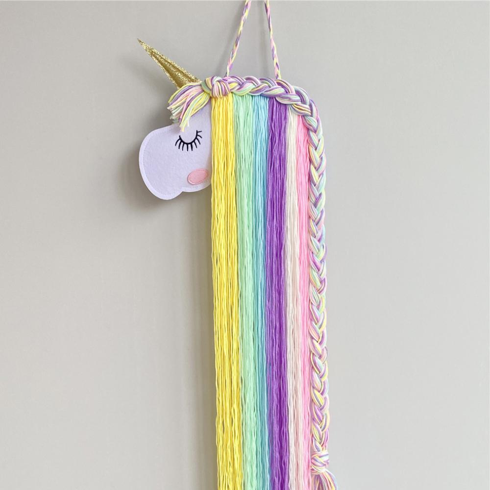Unicorn Hair Accessories Hanging Decoration Organizer Hairpin Hair Clip Holder Storage Decor Hanger Strip Girl Home